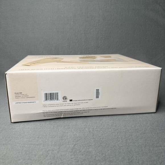 INFINITIPRO CONAIR Ionic Ceramic Performanc Series Hair Dryer- 4 Attachments NEW - Picture 6 of 6